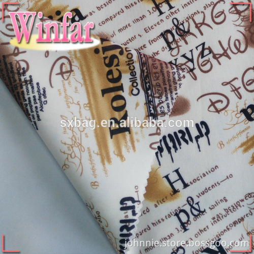 Textile Scuba Printed Knit Recycled 100% Polyester Fabric